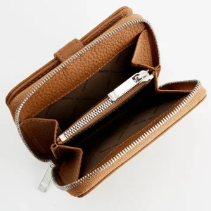 Bi-fold zip-around wallet